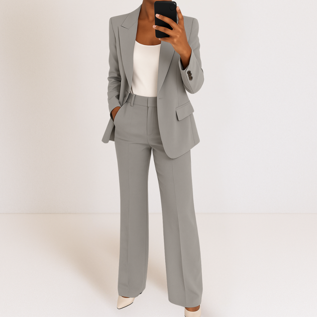 Elena-Tailored Blazer And Trousers Set - La femme Toronto