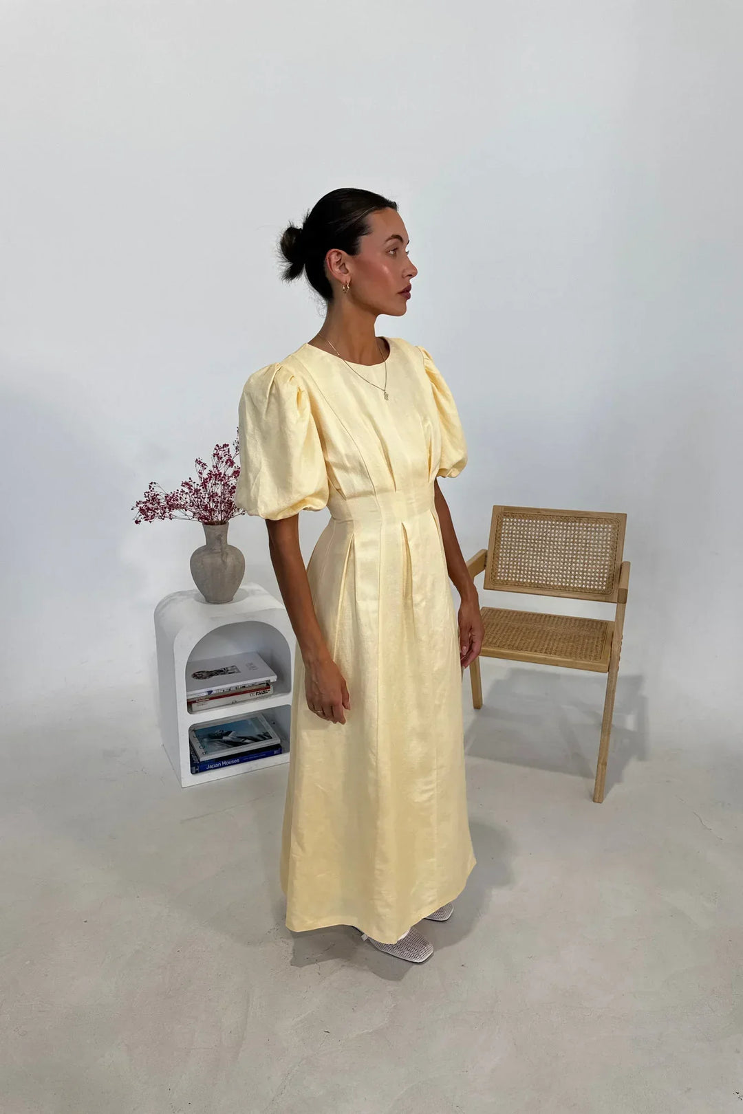 Butter Yellow Air Maxi Dress - La femme Toronto
