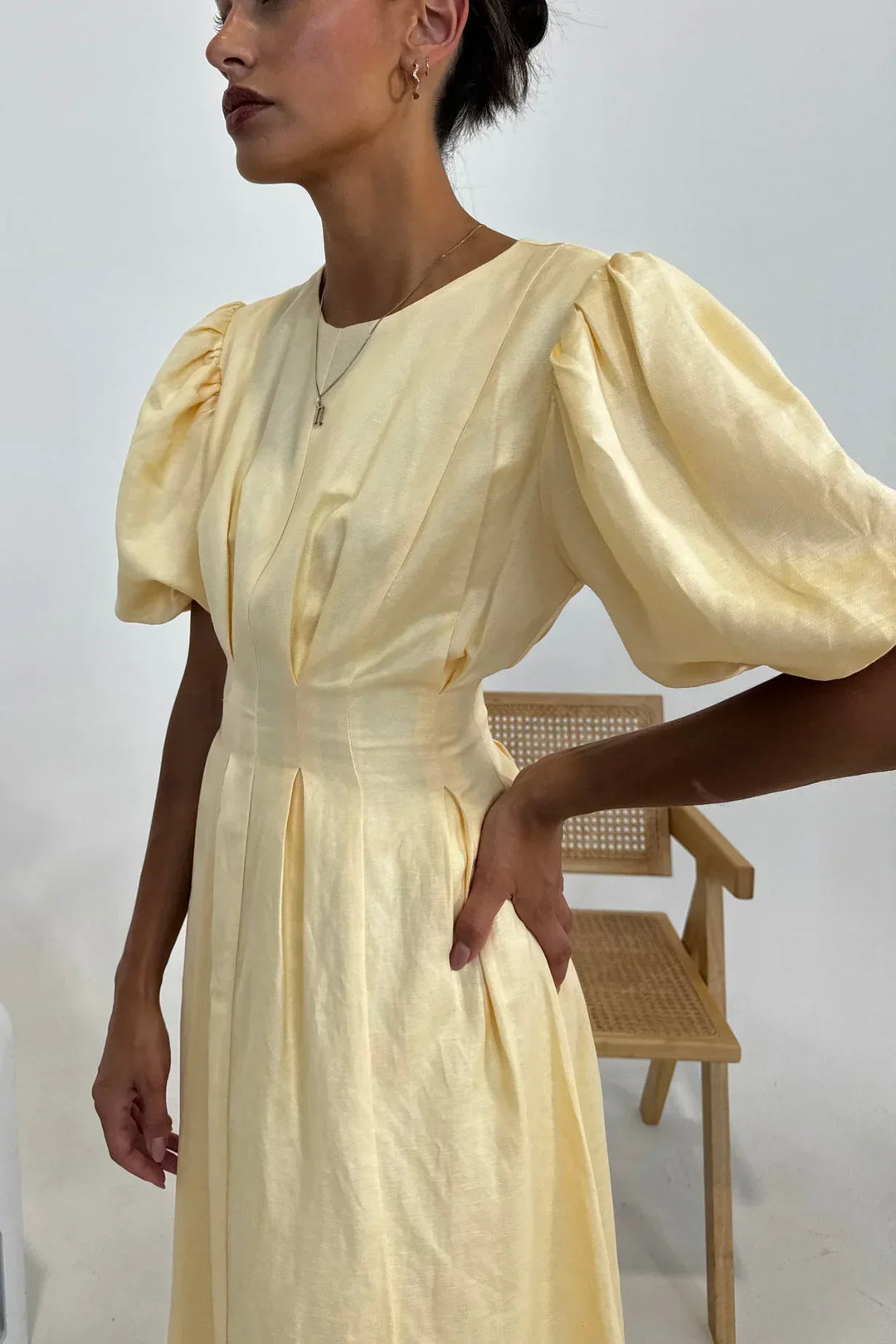 Butter Yellow Air Maxi Dress - La femme Toronto