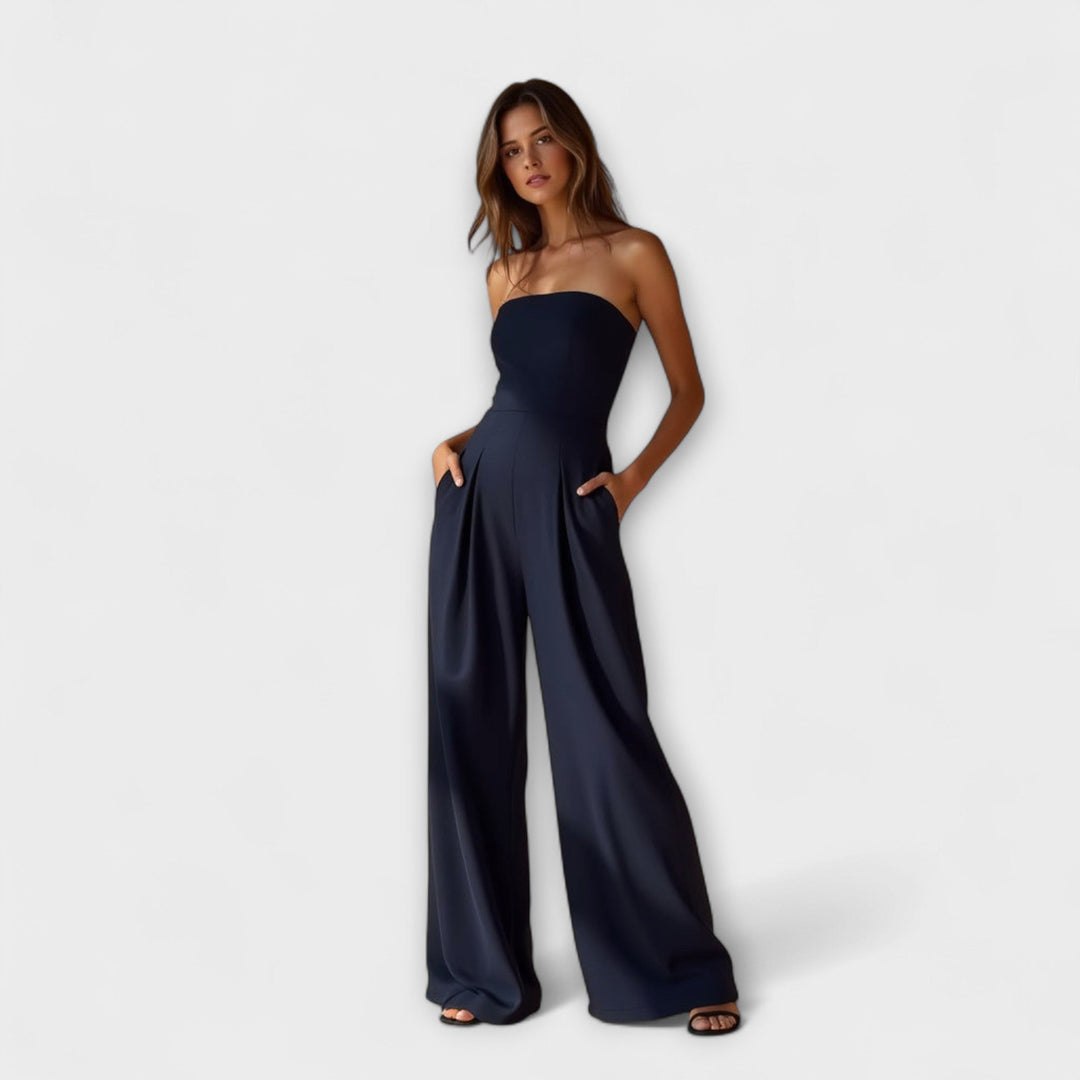 Amélie - Elegant Strapless Jumpsuit - La femme Toronto