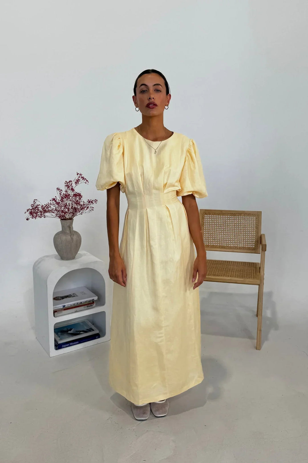 Butter Yellow Air Maxi Dress - La femme Toronto