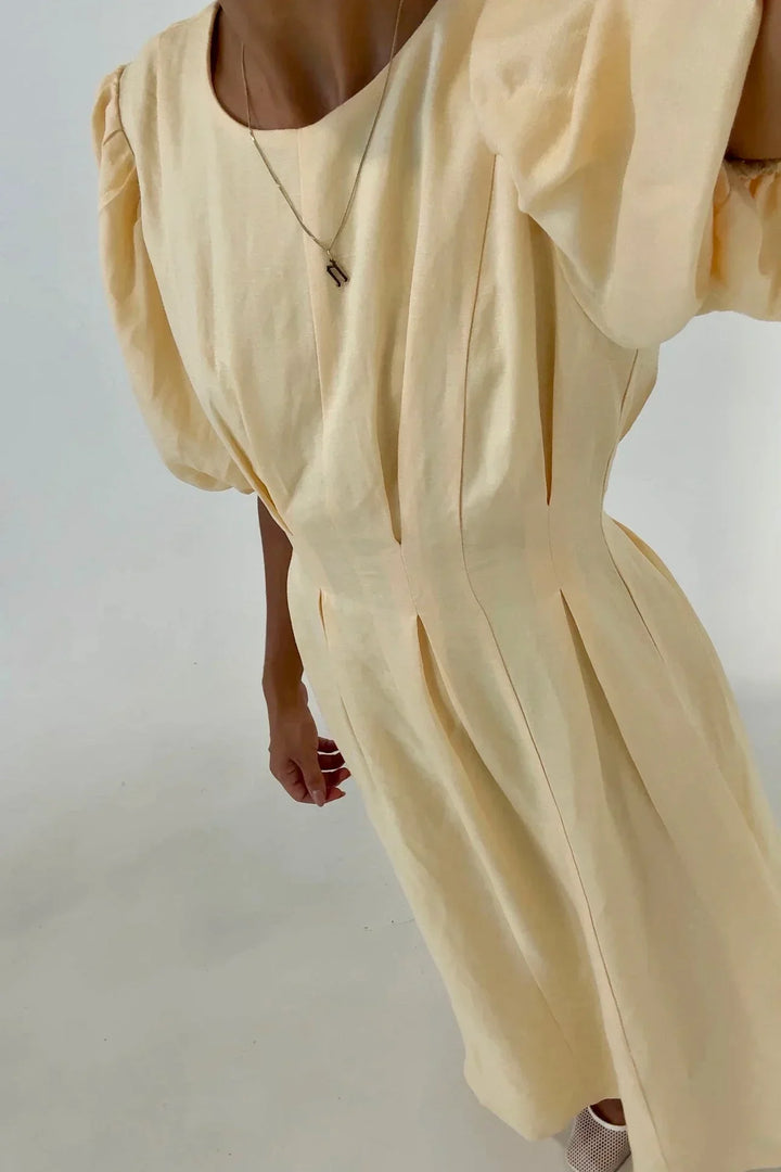 Butter Yellow Air Maxi Dress - La femme Toronto