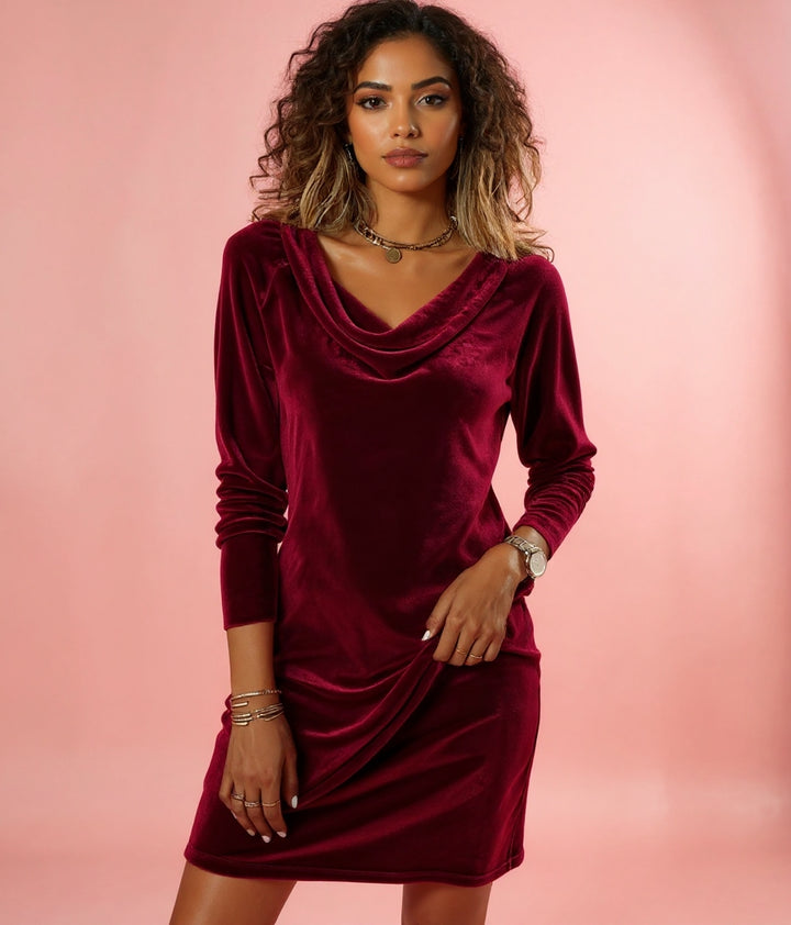 Frosina - Loose Fitting Velvet Dress