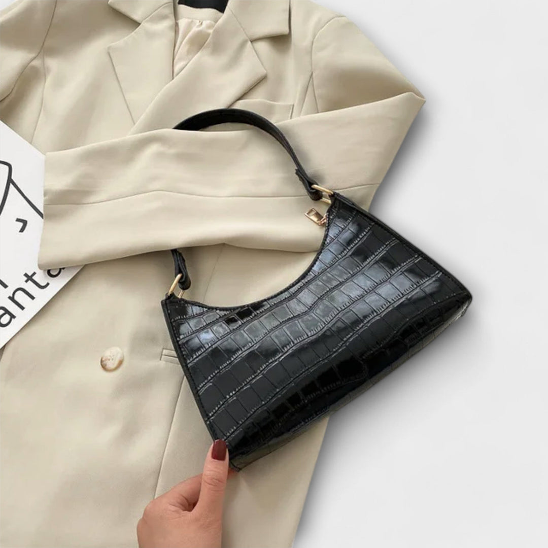 Olivia | Elegantna sjajna kožna torba