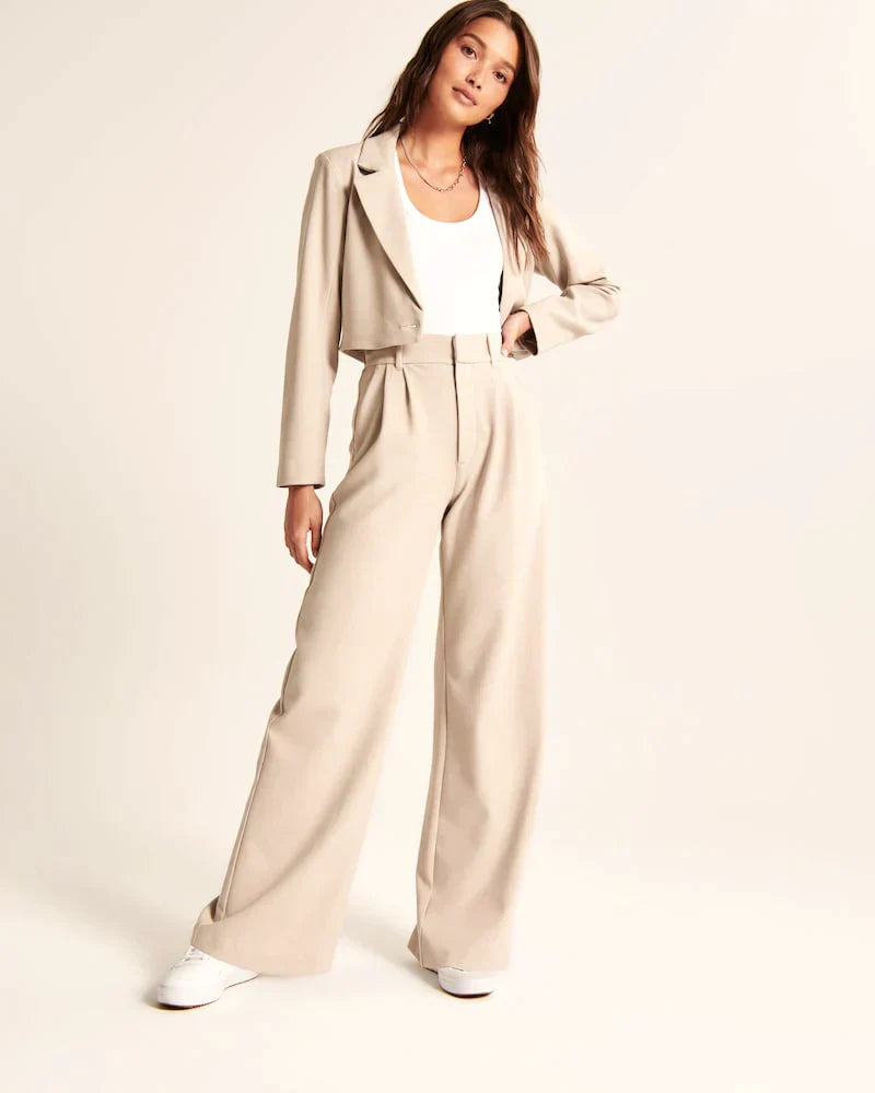 Tailored Wide-Leg Pants - La femme Toronto