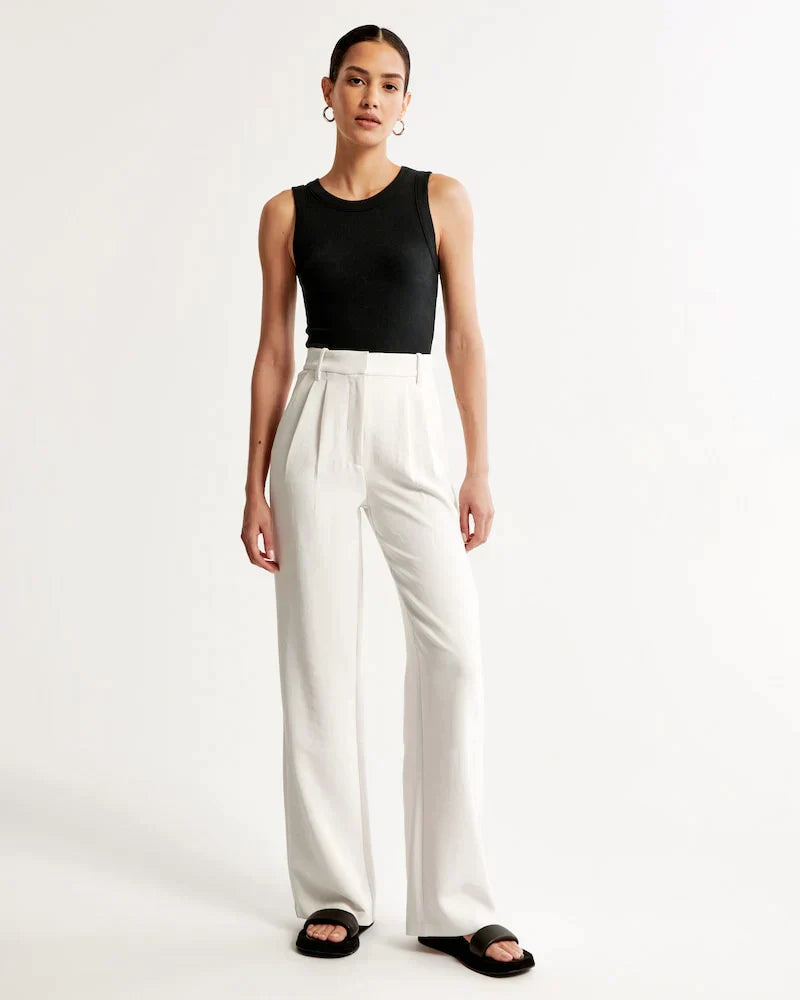 Tailored Wide-Leg Pants - La femme Toronto