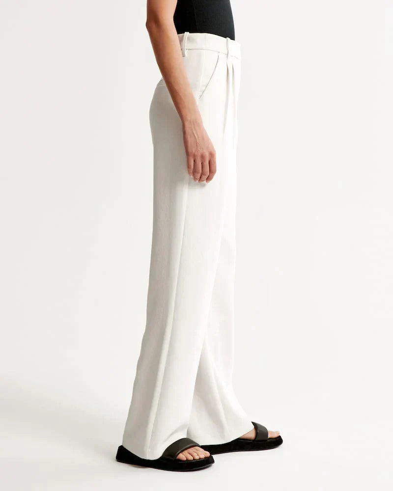Tailored Wide-Leg Pants - La femme Toronto