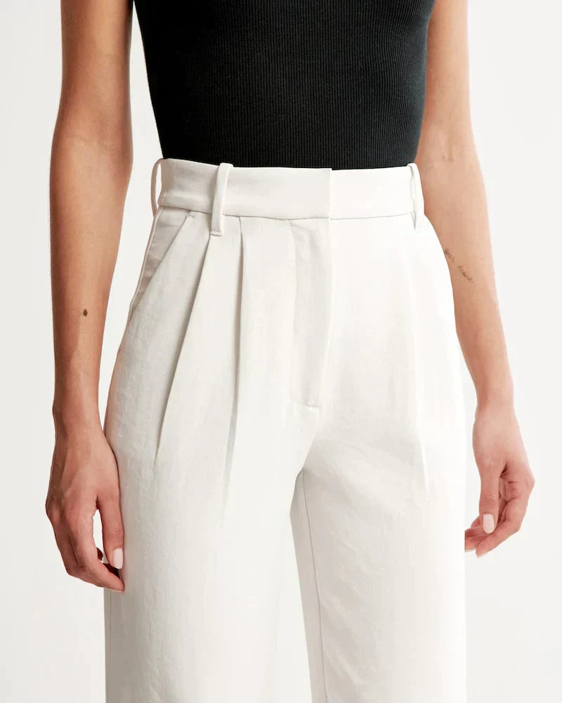Tailored Wide-Leg Pants - La femme Toronto