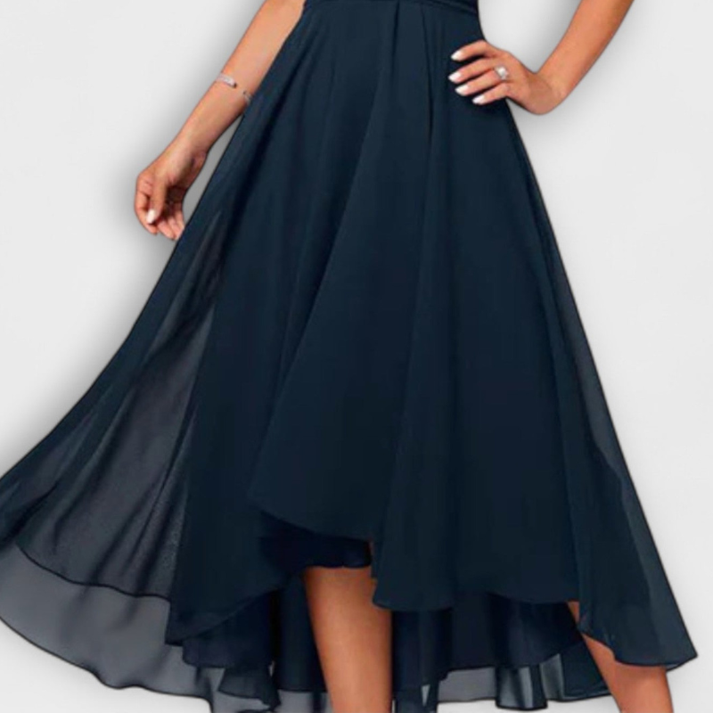 Lyanna™ | Flowing V-Neck Evening Dress - La femme Toronto