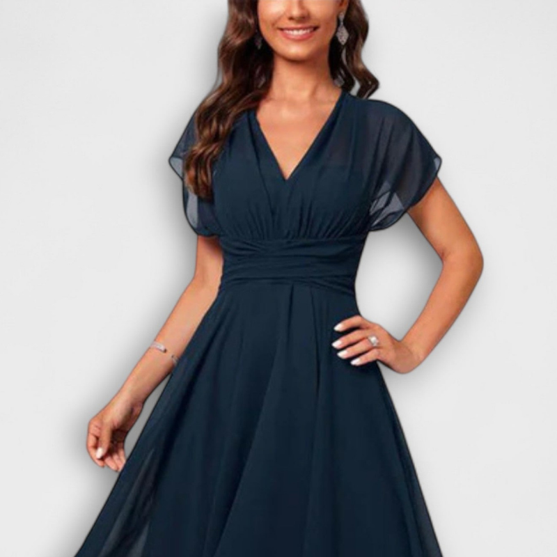Lyanna™ | Flowing V-Neck Evening Dress