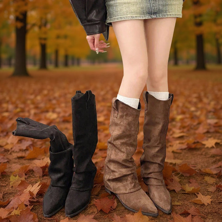 Lola- Vintage Woman Knee High Boots