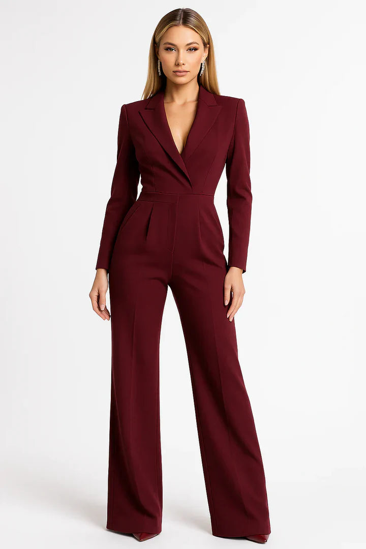 Shila- Blazer Jumpsuit with V-neck