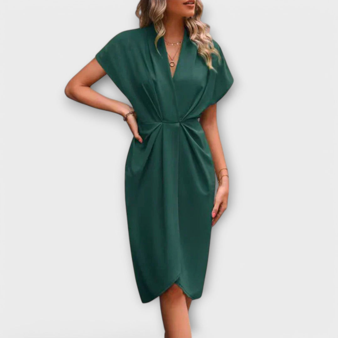 Serena - Midi Wrap Dress - La femme Toronto