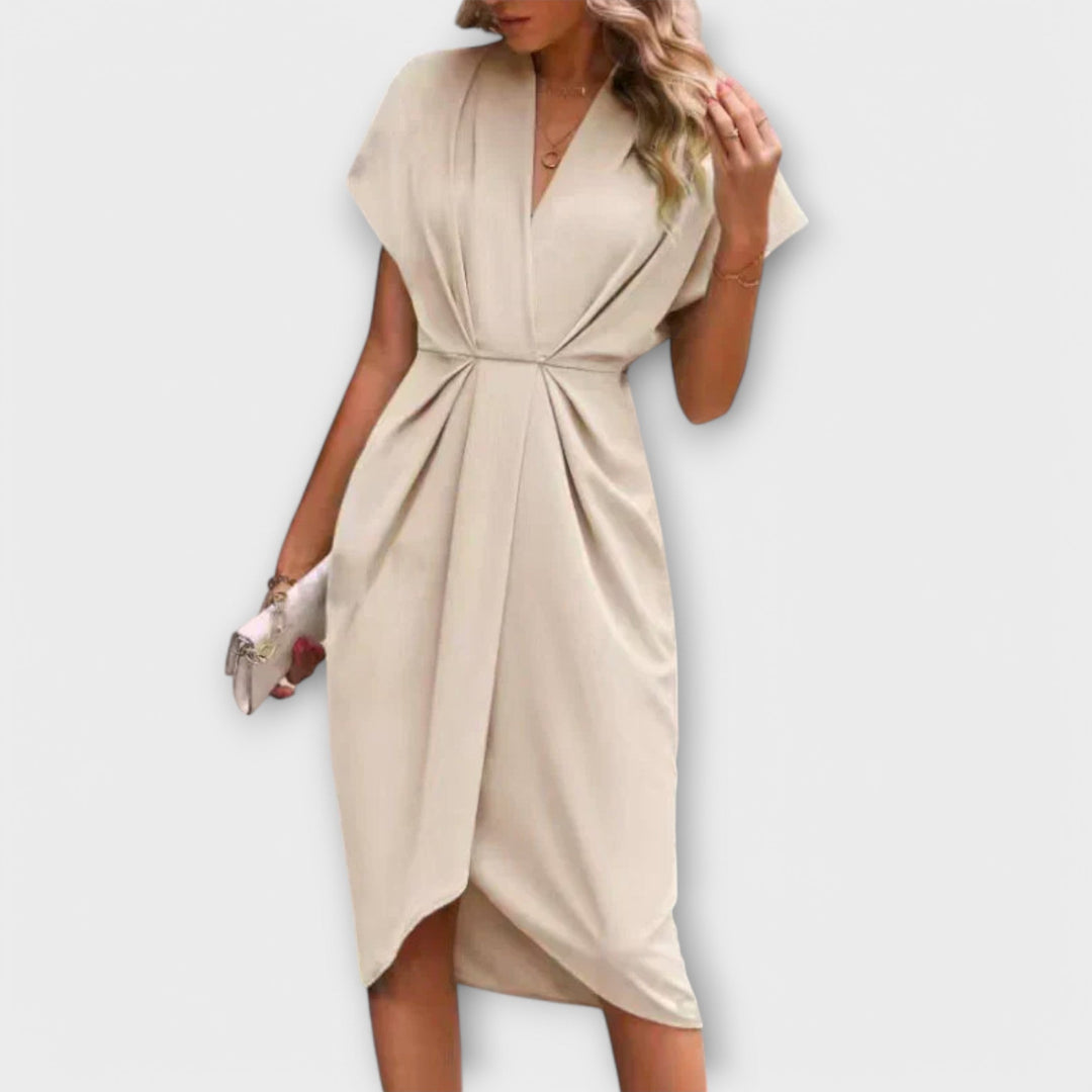Serena - Midi Wrap Dress - La femme Toronto