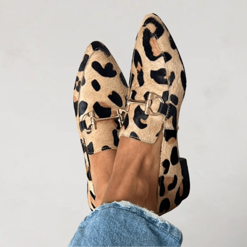 Leana - Patterned Loafers with Pointed Toe Ultra-Chic