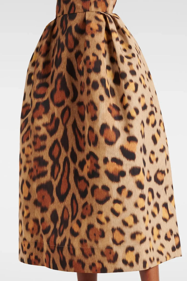Animal-print Bustier Midi Dress - La femme Toronto