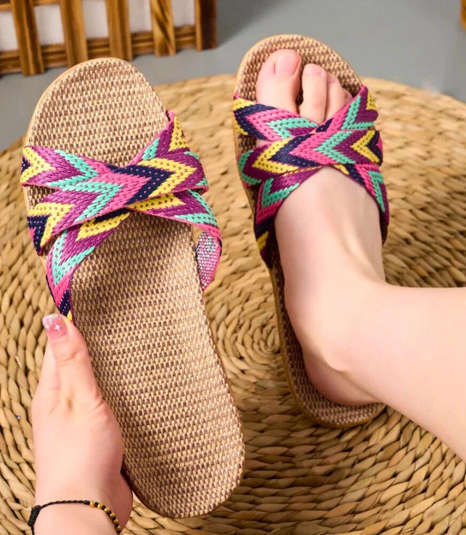 Milena | Udobna rasteirinha od pletene tkanine EVA