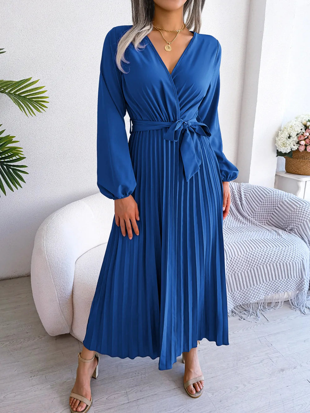 Perry- Elegant V Neck Maxi Dress