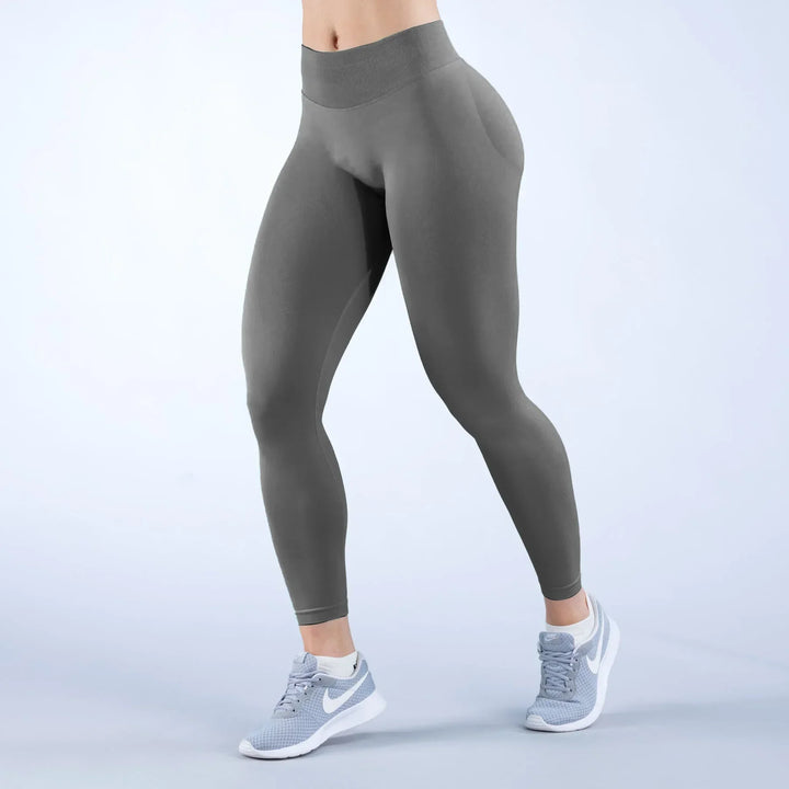Women Solid Waist Yoga Pants