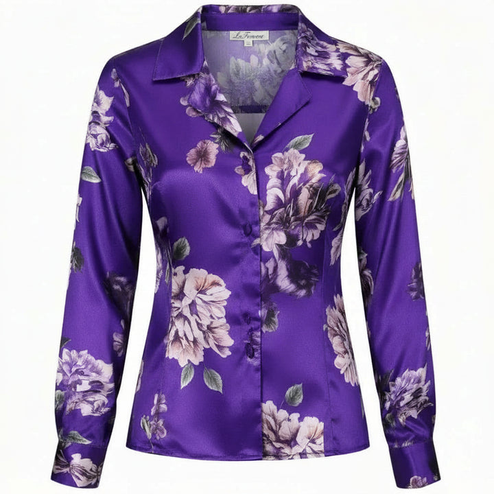 Reena- Satin Floral Print Blouse