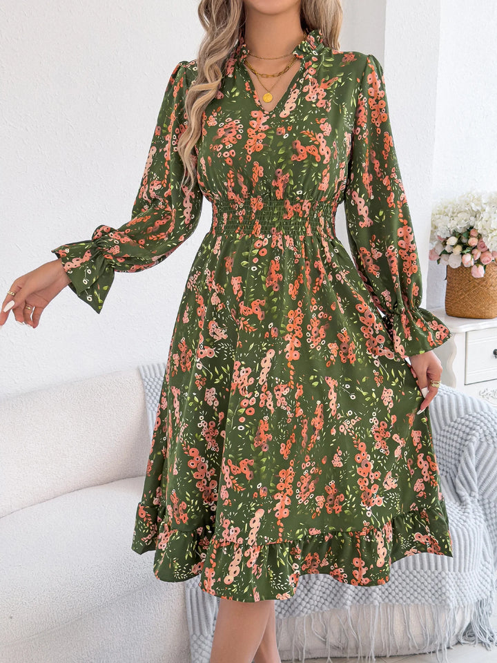 Monique- Elegant Floral Print Dress