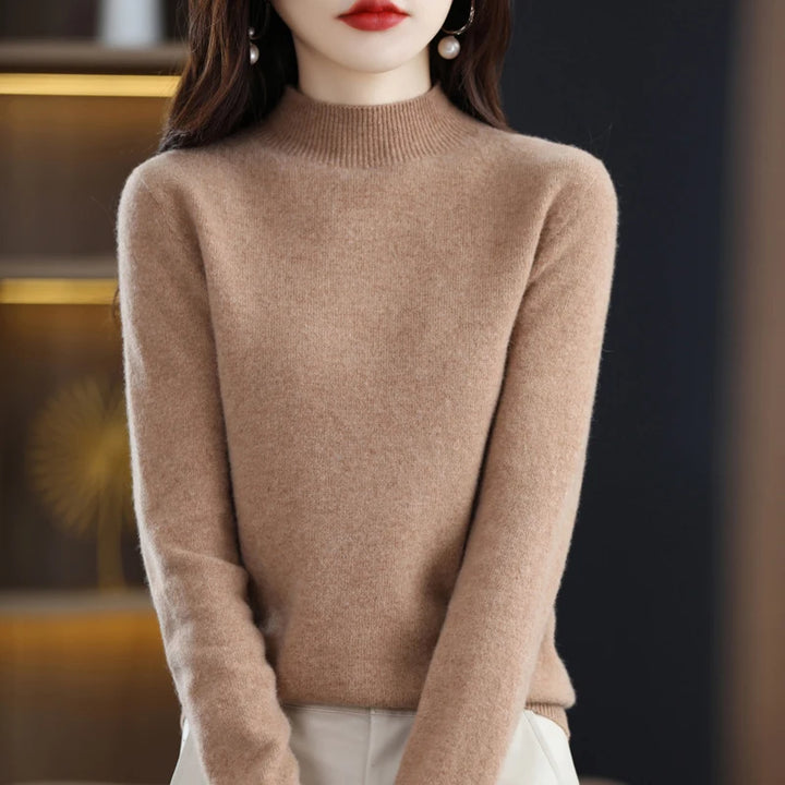 Mona- 100% Pure Wool Half-neck Pullover
