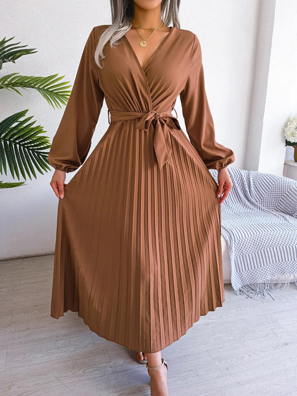 Perry- Elegant V Neck Maxi Dress