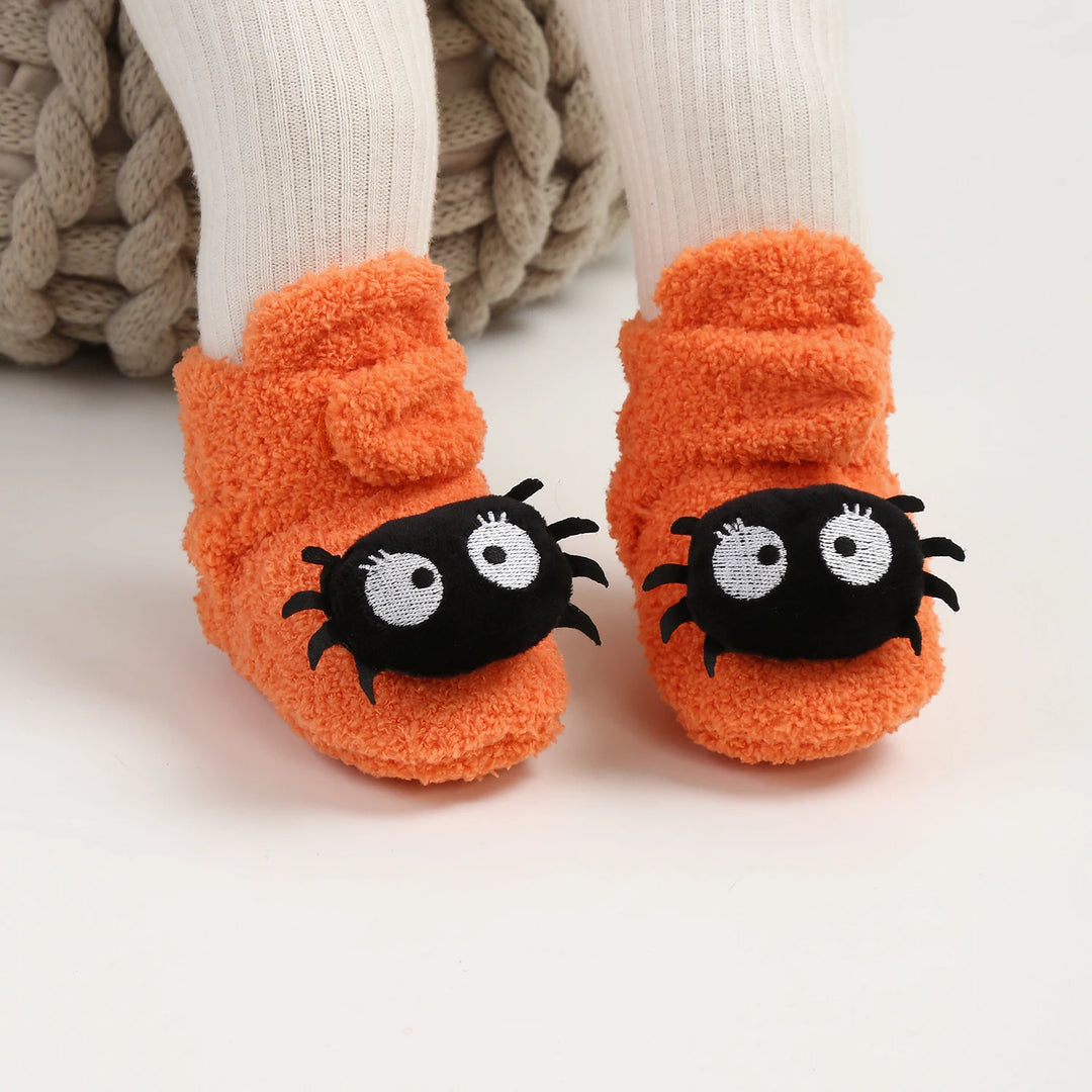 Halloween Pumpkin Baby Booties