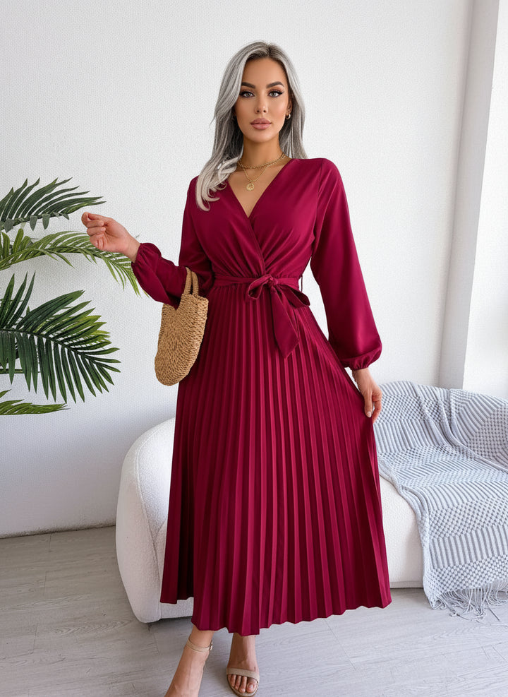 Perry- Elegant V Neck Maxi Dress