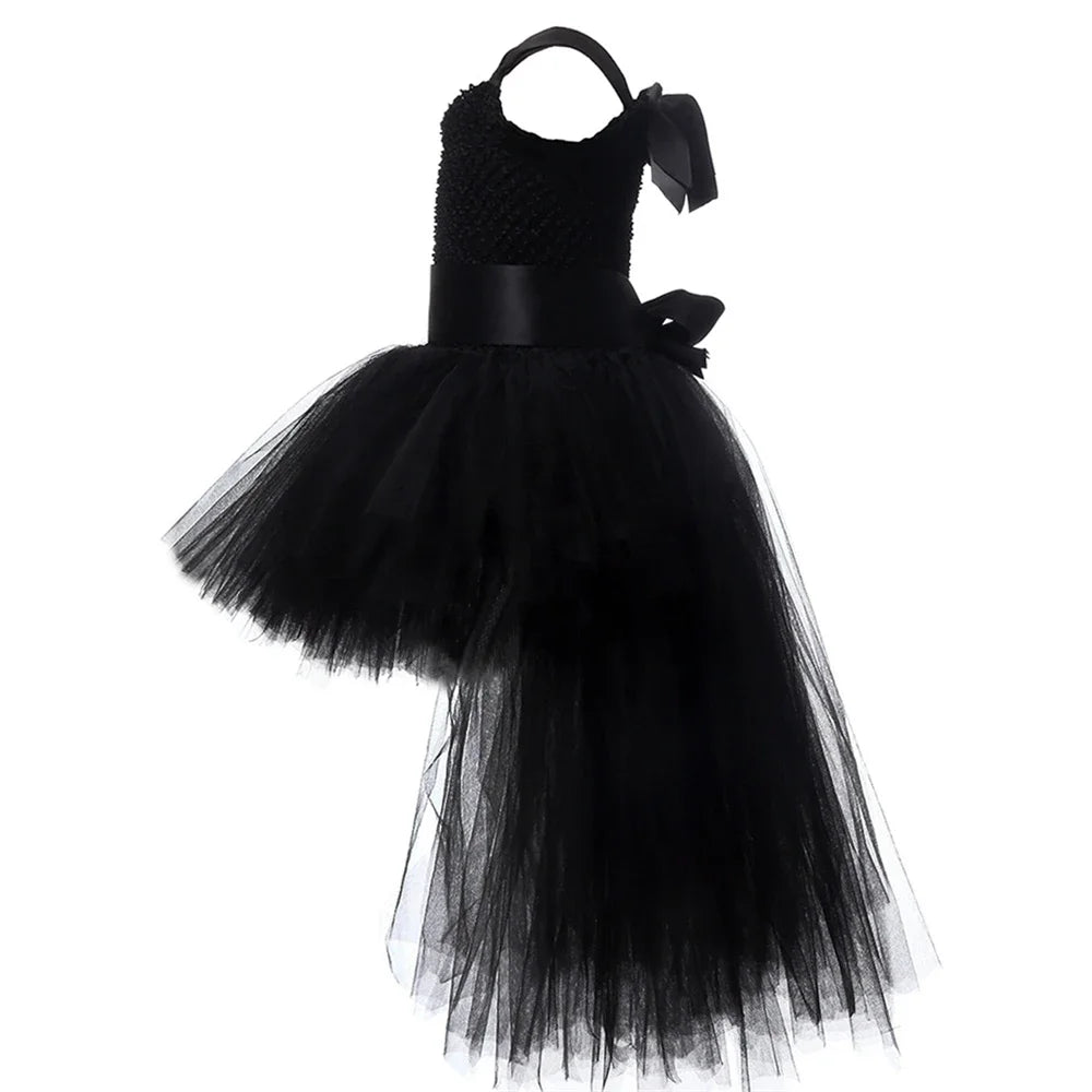 Girls Black Devil Unicorn Tutu Dress