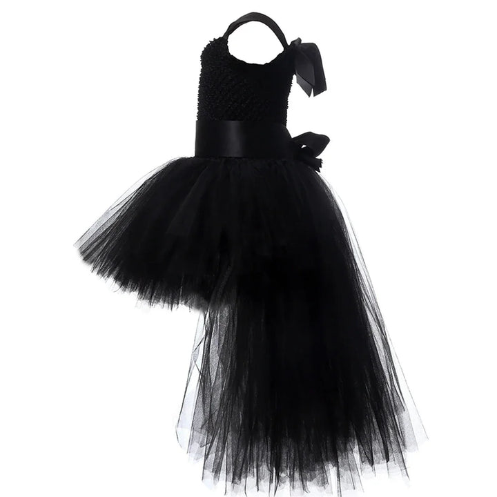 Girls Black Devil Unicorn Tutu Dress