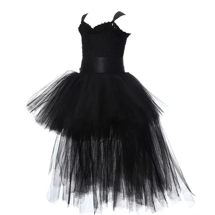 Girls Black Devil Unicorn Tutu Dress