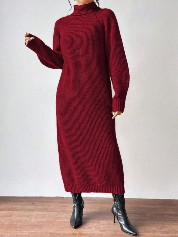 Mina- Knit Dresses with Turtleneck