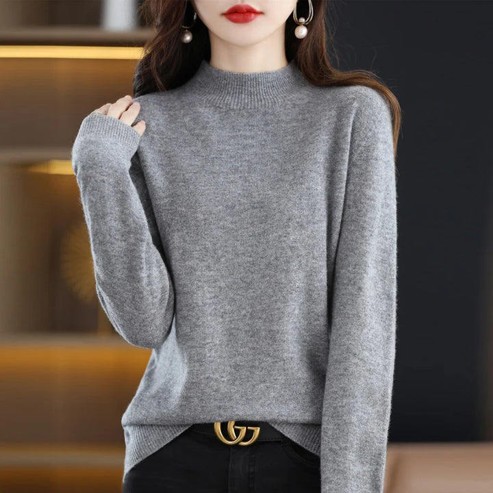 Mona- 100% Pure Wool Half-neck Pullover