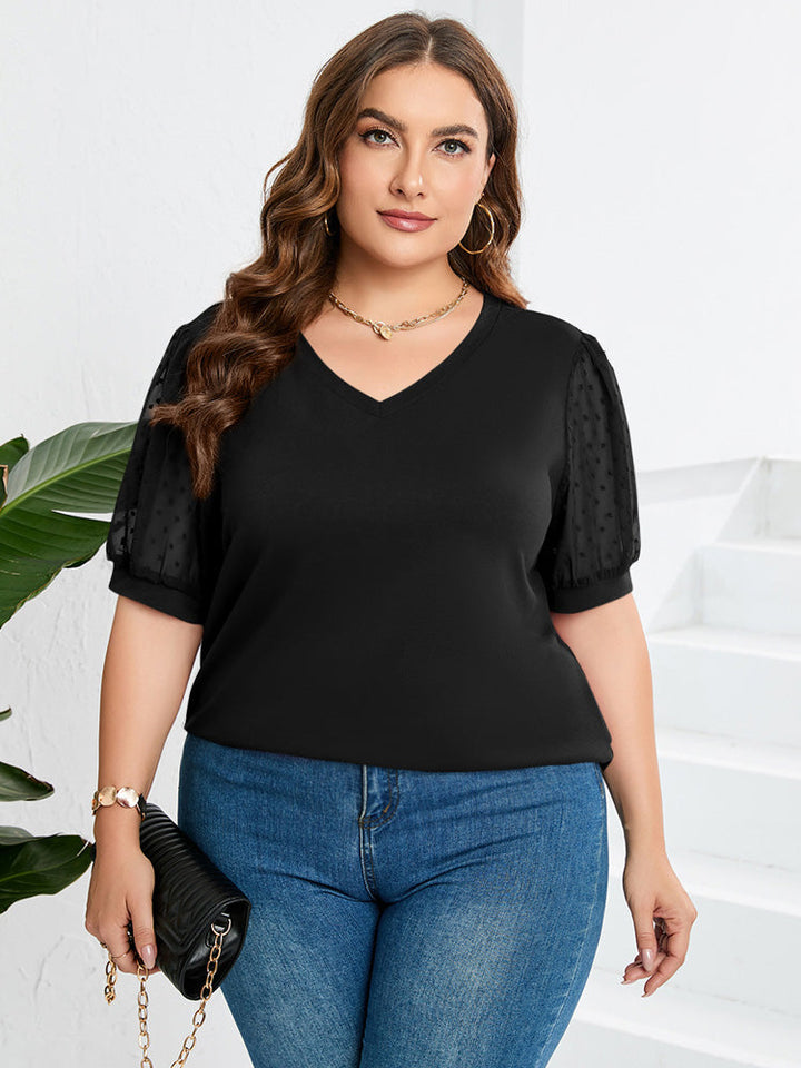 Rhianna™ - Elegant Puff-Sleeve Top - La femme Toronto