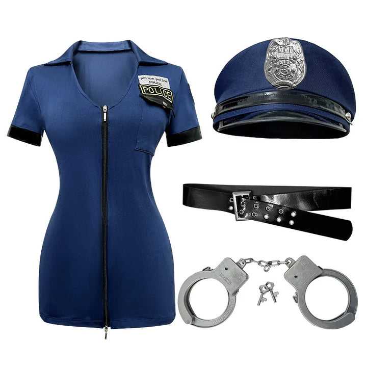 Cosplay Policewoman Uniform Jumpsuit