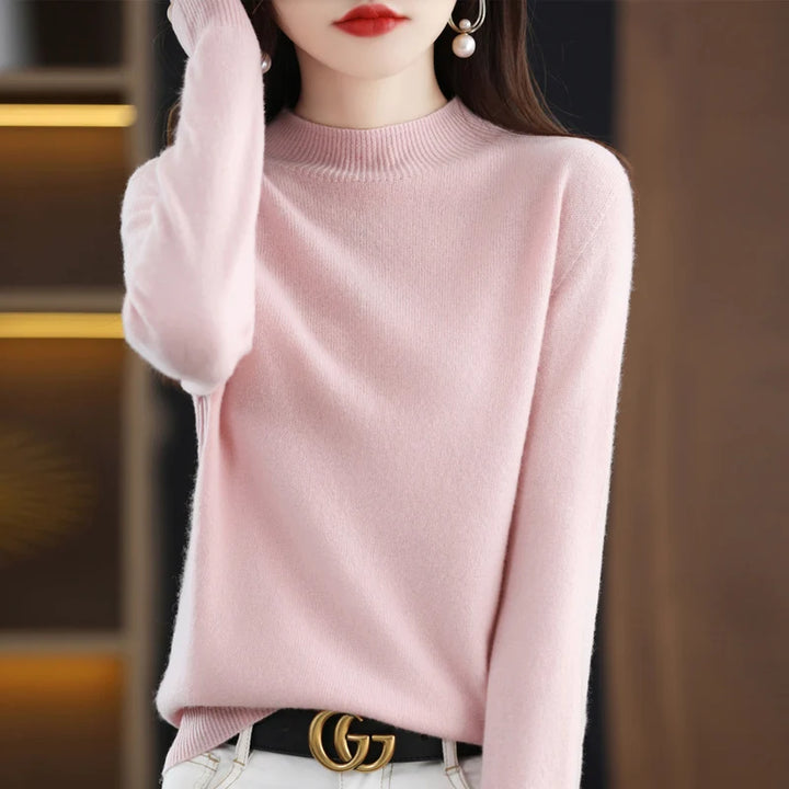 Mona- 100% Pure Wool Half-neck Pullover