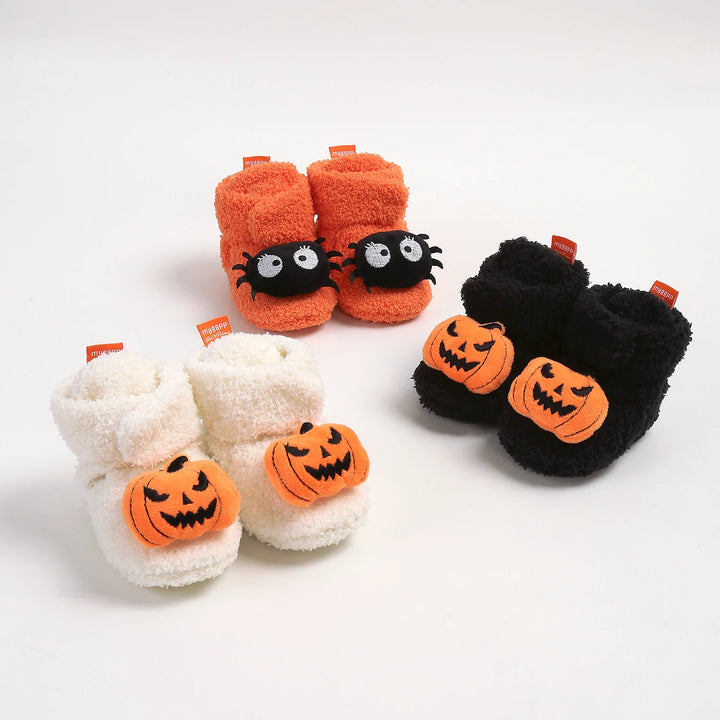 Halloween Pumpkin Baby Booties