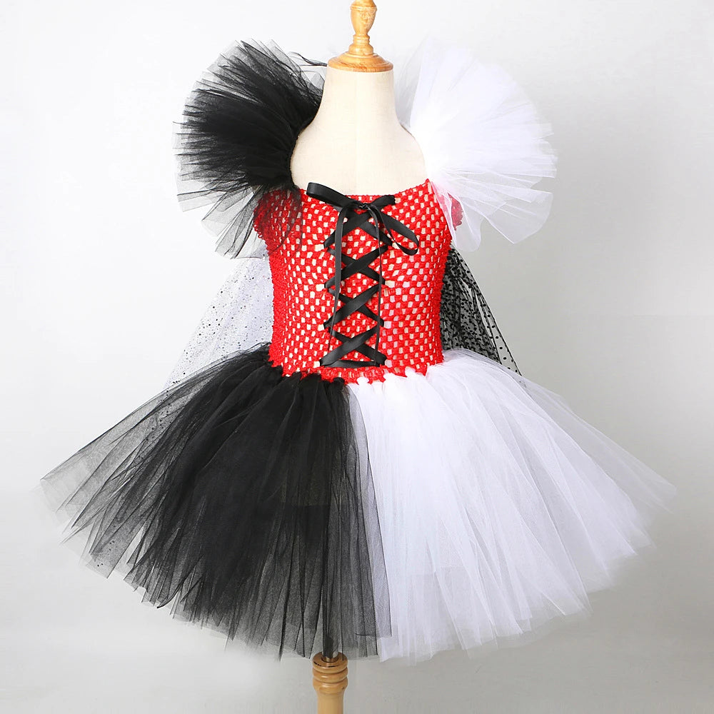Girls- Halloween Cruella Costume