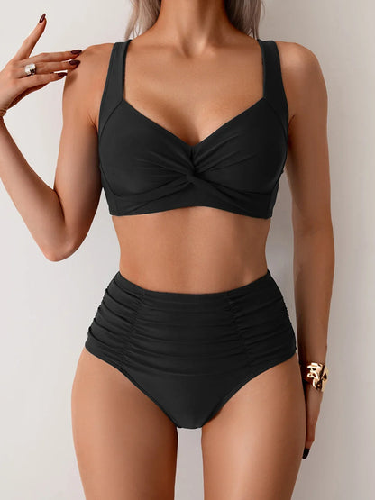 Muriel – Ruched Bandeau Bikini - La femme Toronto