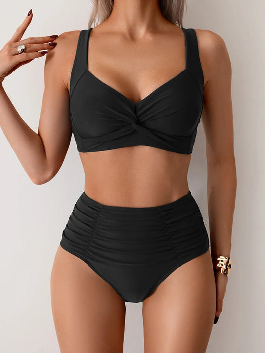 Muriel – Ruched Bandeau Bikini - La femme Toronto