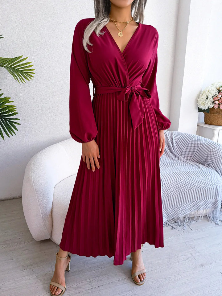 Perry- Elegant V Neck Maxi Dress
