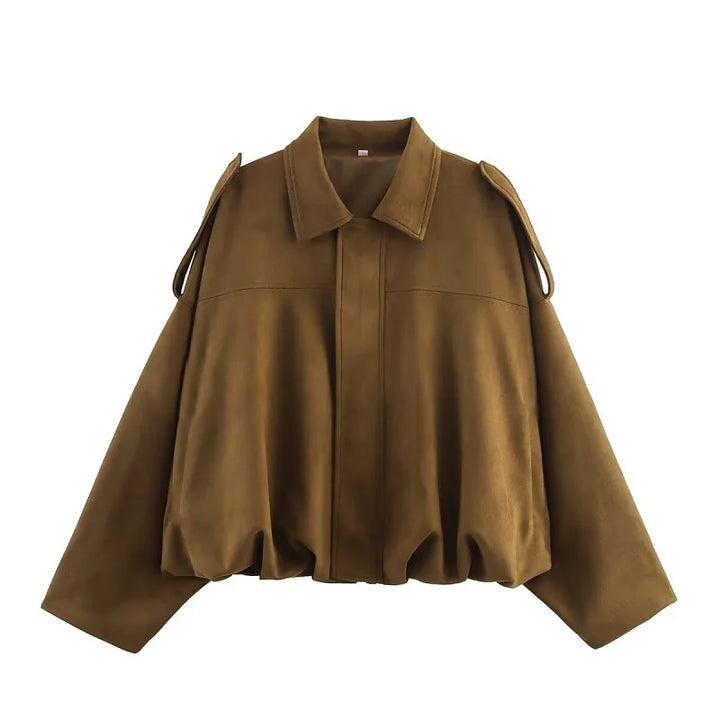 Olivia- Suede Bomber Jacket