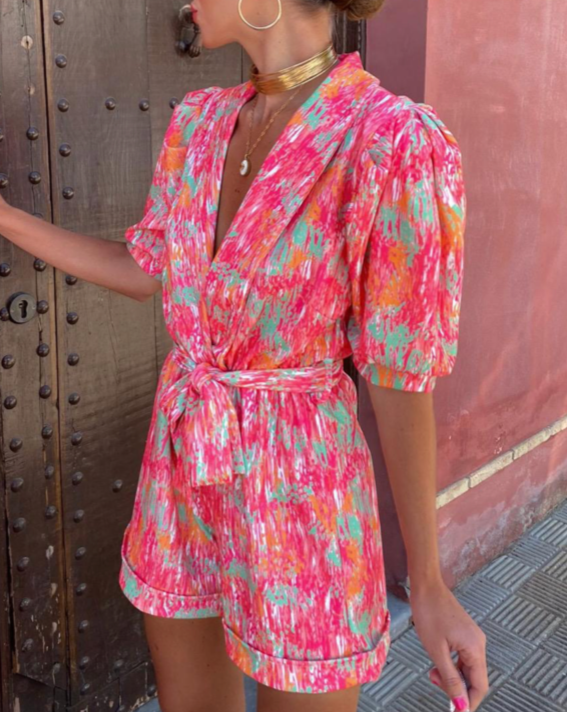 AMAYA Colorful summer Jumpsuit - La femme Toronto