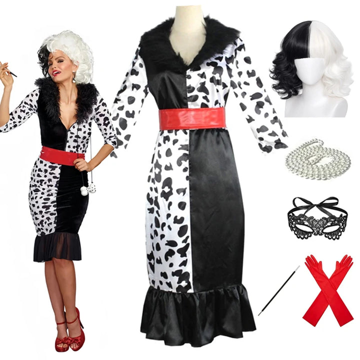 Women Cruella De Vil Dress