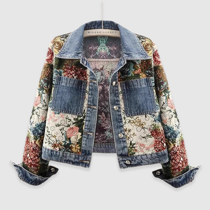 Clara - Amoretti Blossom Denim Jacket - La femme Toronto