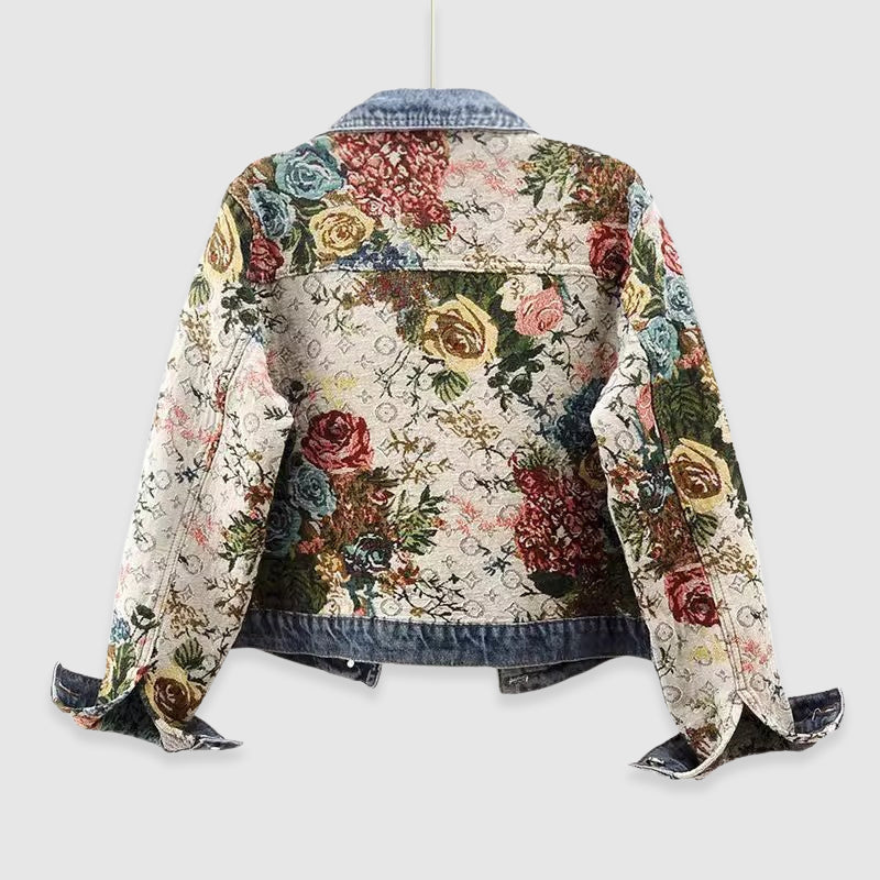Clara - Amoretti Blossom Denim Jacket - La femme Toronto