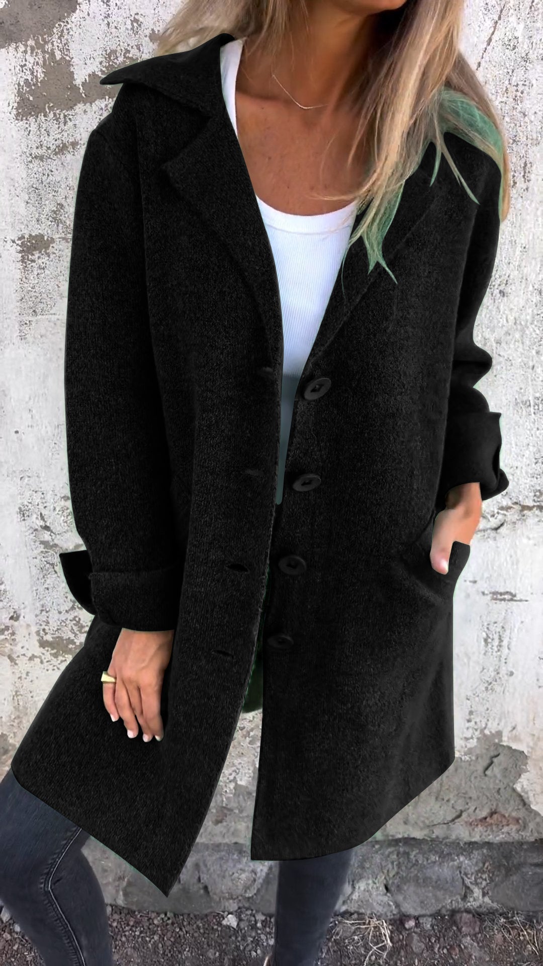 Sienna | Effortless Long Lapel Coat - La femme Toronto