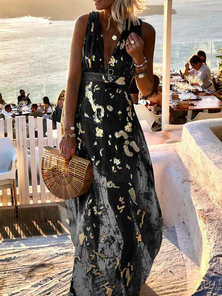 Amy | Elegant Floral Maxi Dress - La femme Toronto