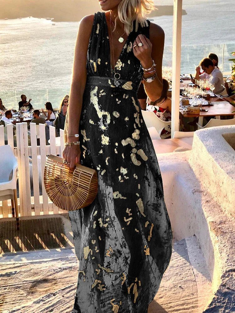 Amy | Elegant Floral Maxi Dress - La femme Toronto